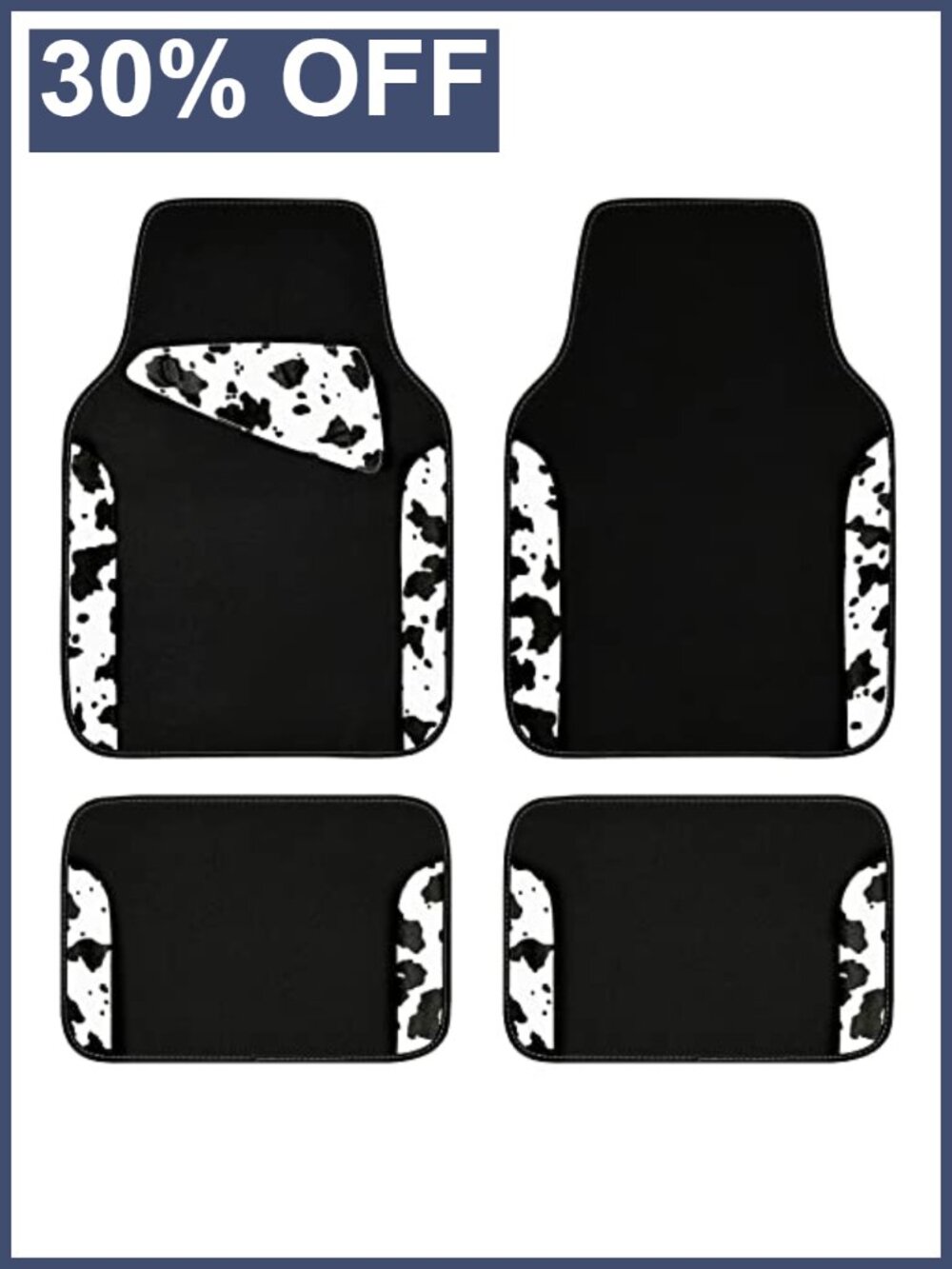 Waterproof Car Floor Mats Universal Fit Set of 4 with Heel Pad Anti-Slip Backing